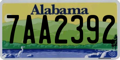AL license plate 7AA2392
