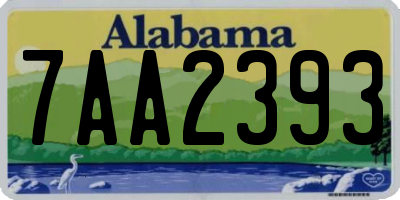 AL license plate 7AA2393