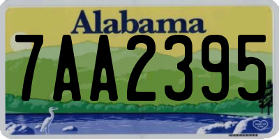 AL license plate 7AA2395