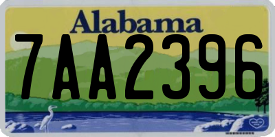 AL license plate 7AA2396