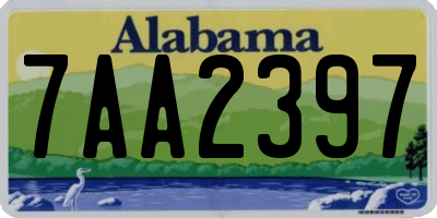 AL license plate 7AA2397