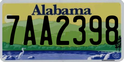 AL license plate 7AA2398