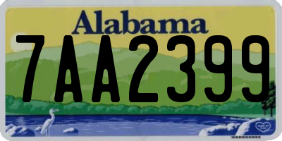 AL license plate 7AA2399