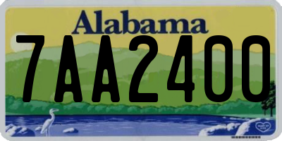 AL license plate 7AA2400