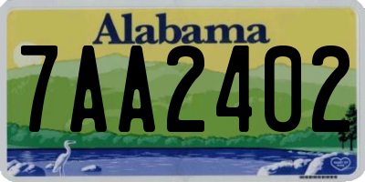 AL license plate 7AA2402