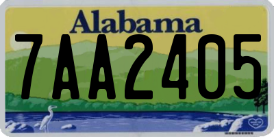 AL license plate 7AA2405