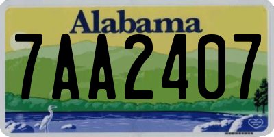 AL license plate 7AA2407