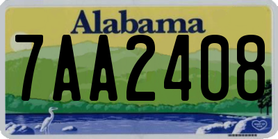 AL license plate 7AA2408
