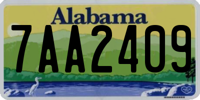 AL license plate 7AA2409