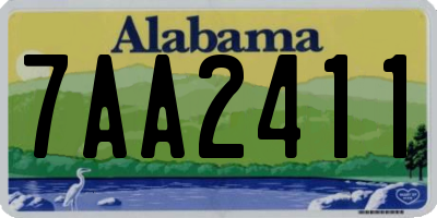 AL license plate 7AA2411