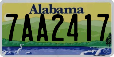AL license plate 7AA2417
