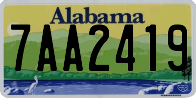 AL license plate 7AA2419