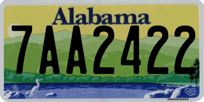 AL license plate 7AA2422