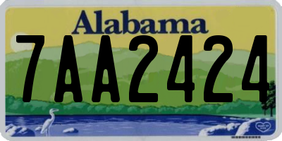 AL license plate 7AA2424