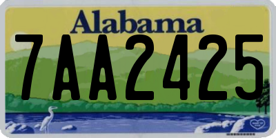 AL license plate 7AA2425