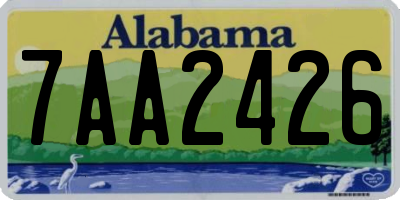 AL license plate 7AA2426