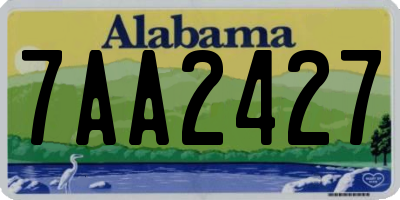 AL license plate 7AA2427