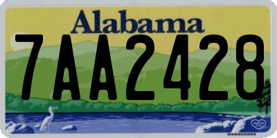 AL license plate 7AA2428