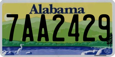 AL license plate 7AA2429