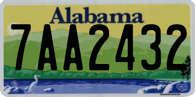 AL license plate 7AA2432