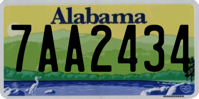 AL license plate 7AA2434