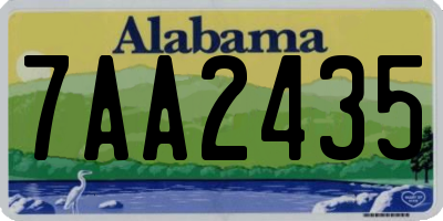 AL license plate 7AA2435