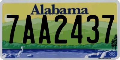 AL license plate 7AA2437