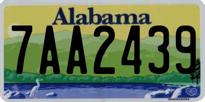AL license plate 7AA2439
