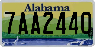 AL license plate 7AA2440