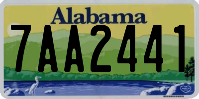 AL license plate 7AA2441