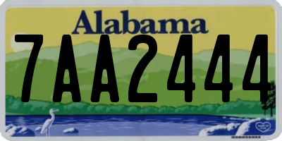 AL license plate 7AA2444