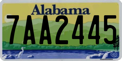 AL license plate 7AA2445