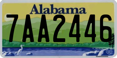 AL license plate 7AA2446