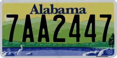 AL license plate 7AA2447