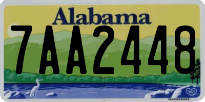 AL license plate 7AA2448