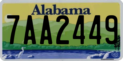 AL license plate 7AA2449