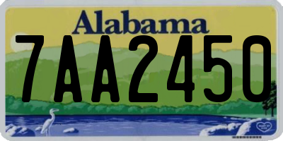 AL license plate 7AA2450