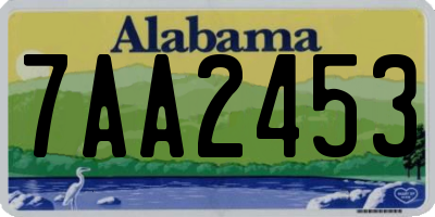 AL license plate 7AA2453
