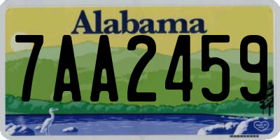 AL license plate 7AA2459