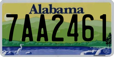 AL license plate 7AA2461