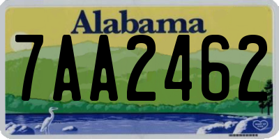 AL license plate 7AA2462