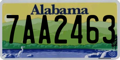 AL license plate 7AA2463