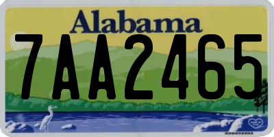 AL license plate 7AA2465