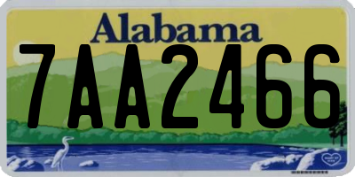 AL license plate 7AA2466