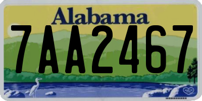 AL license plate 7AA2467