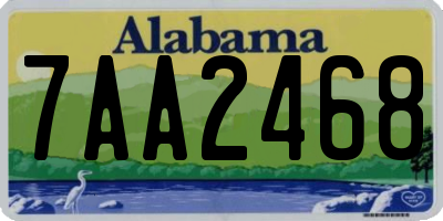 AL license plate 7AA2468