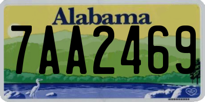 AL license plate 7AA2469