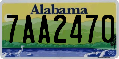 AL license plate 7AA2470