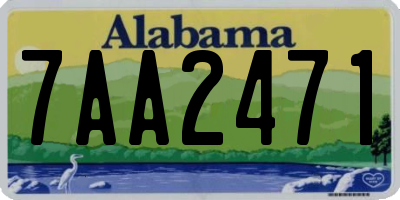 AL license plate 7AA2471
