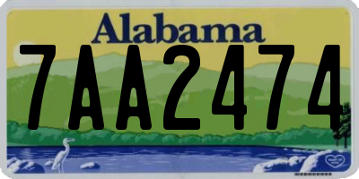 AL license plate 7AA2474